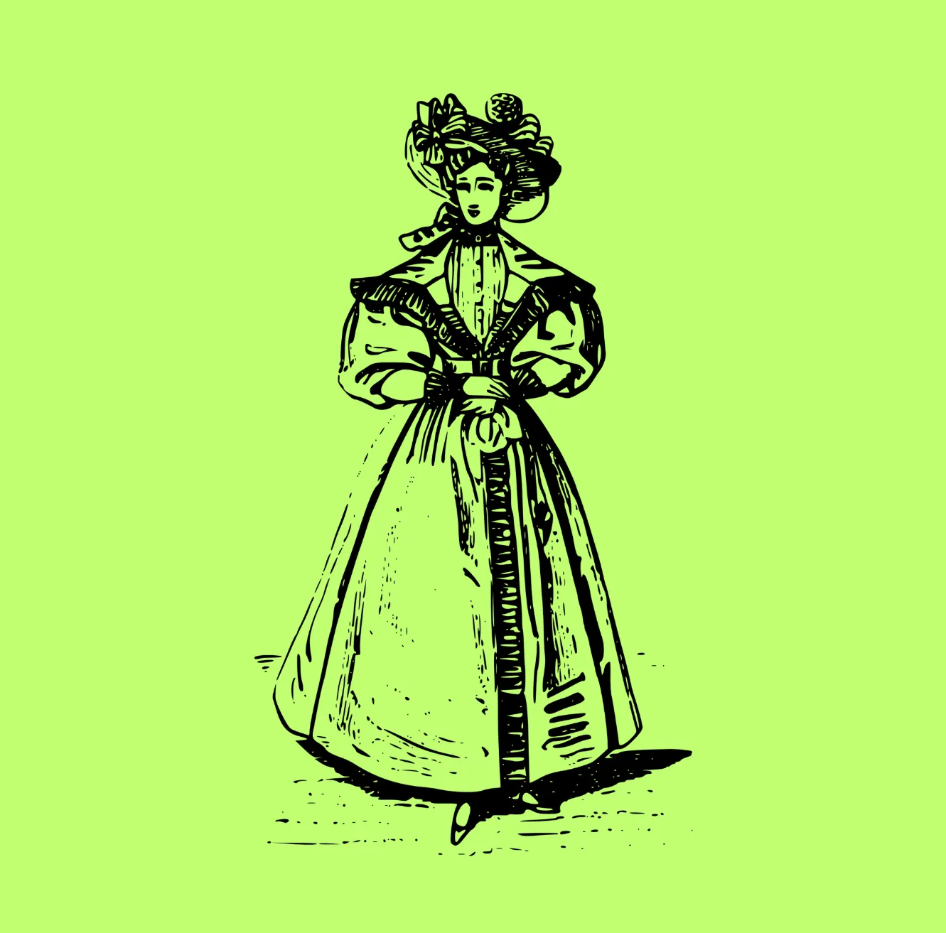 Elegant Victorian lady illustration